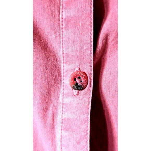 Columbia Women Shirt Top Pink Button Up Sleeveless Fading Desing Stretch Size XL - Picture 6 of 14